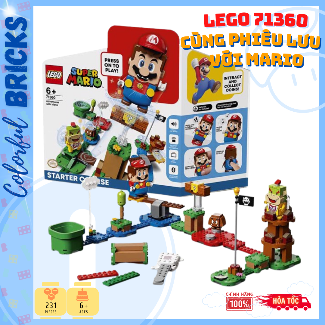 Lego 71360 - cùng phiêu lưu với mario - lego mario chính hãng