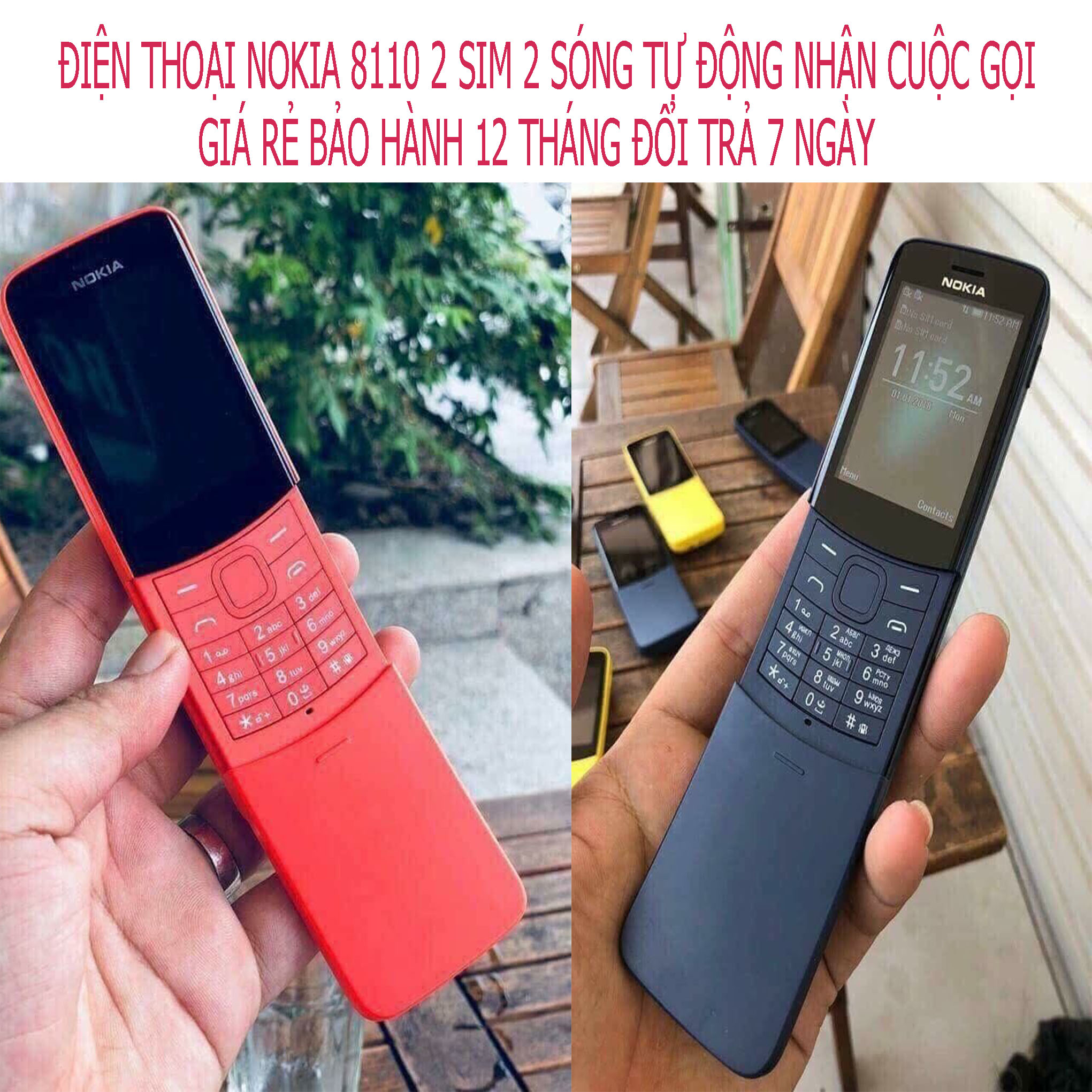 Điện thoại 8110 4G: Khám phá điện thoại Nokia 8110 4G phiên bản cập nhật hiện đại của chiếc điện thoại quay số huyền thoại, mang lại trải nghiệm lạ và độc đáo cho người dùng. Hãy đến với hình ảnh để khám phá những tính năng tuyệt vời của sản phẩm này.