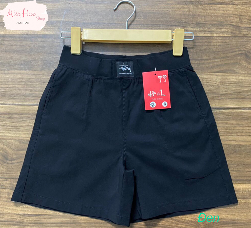 Quần đùi nữ kaki co giãn, quần đùi nữ bigsize, đùi thể thao, lưng cao, quần đùi đi biển