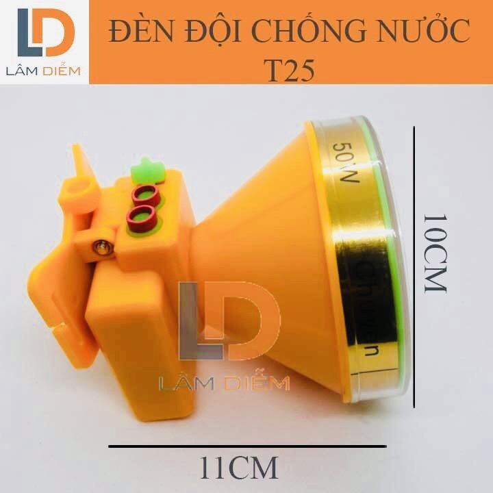 Đèn pin đội đầu siêu sáng pin sạc chống nước 3 chế độ  t25