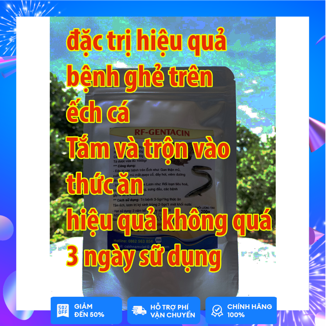 Gentacin đặc tri các bệnh ghẻ trên cá lươn ếch baba..... và các loài thuỷ sản