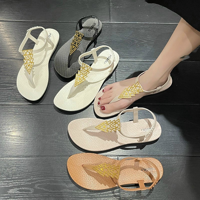 Sandal gót 2p quay ngang da