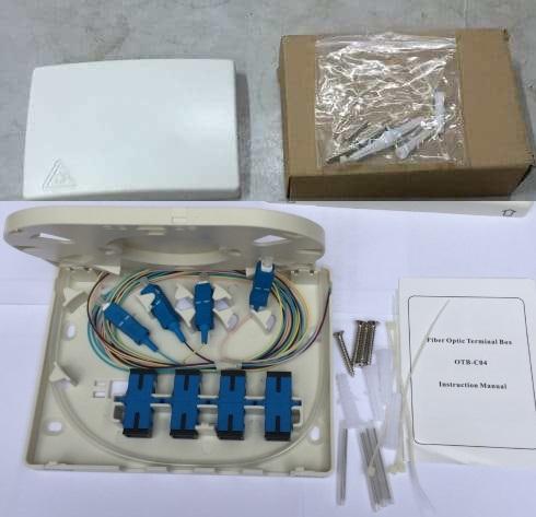 Hộp phối quang 4 sợi trong nhà, ODF 4FO indoor full phụ kiện. BH 12 tháng