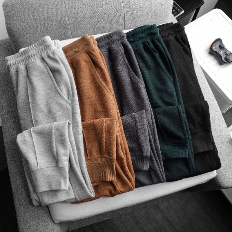 Quần Jogger Djohn pique cotton form slim Unisex , Quần thun dài ống bo bigsize - 3bros Quần áo