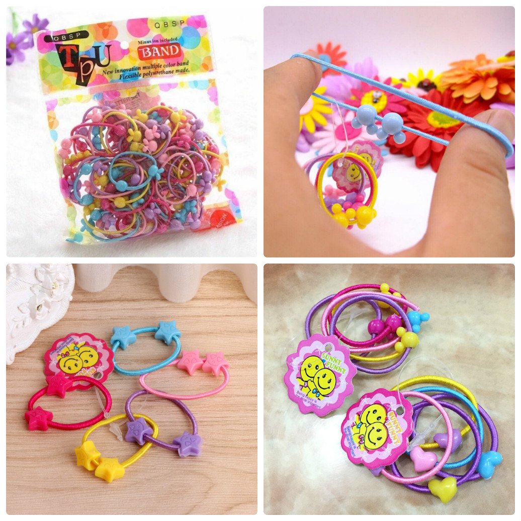 (FREE HCM) Set 50 Dây Cột Tóc Dễ Thương Cho Bé