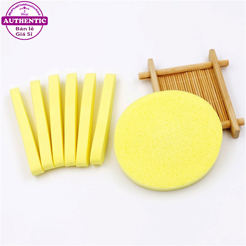 Bọt biển Bông nở rửa mặt Chivey 12 miếng / Mút rửa mặt bọt biển dạng nén
