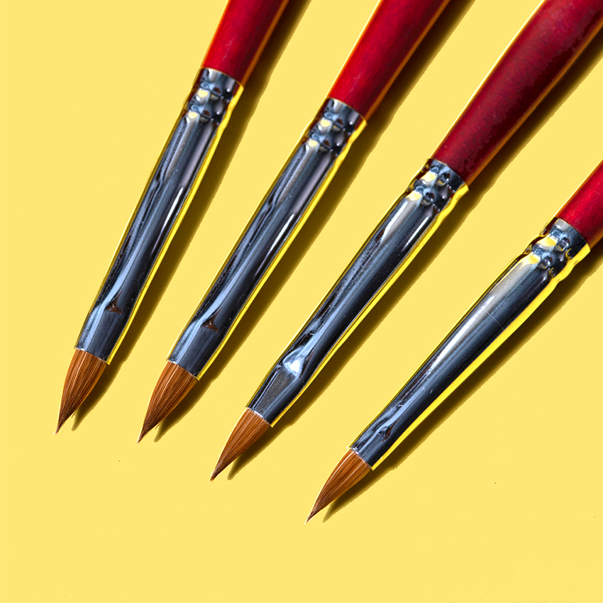 [HCM]Cọ đắp hoa bột Kolinsky chính hãng 90% lông chồn - cọ nặn hoa bột lông chồn mềm mại dễ tạo họa tiết