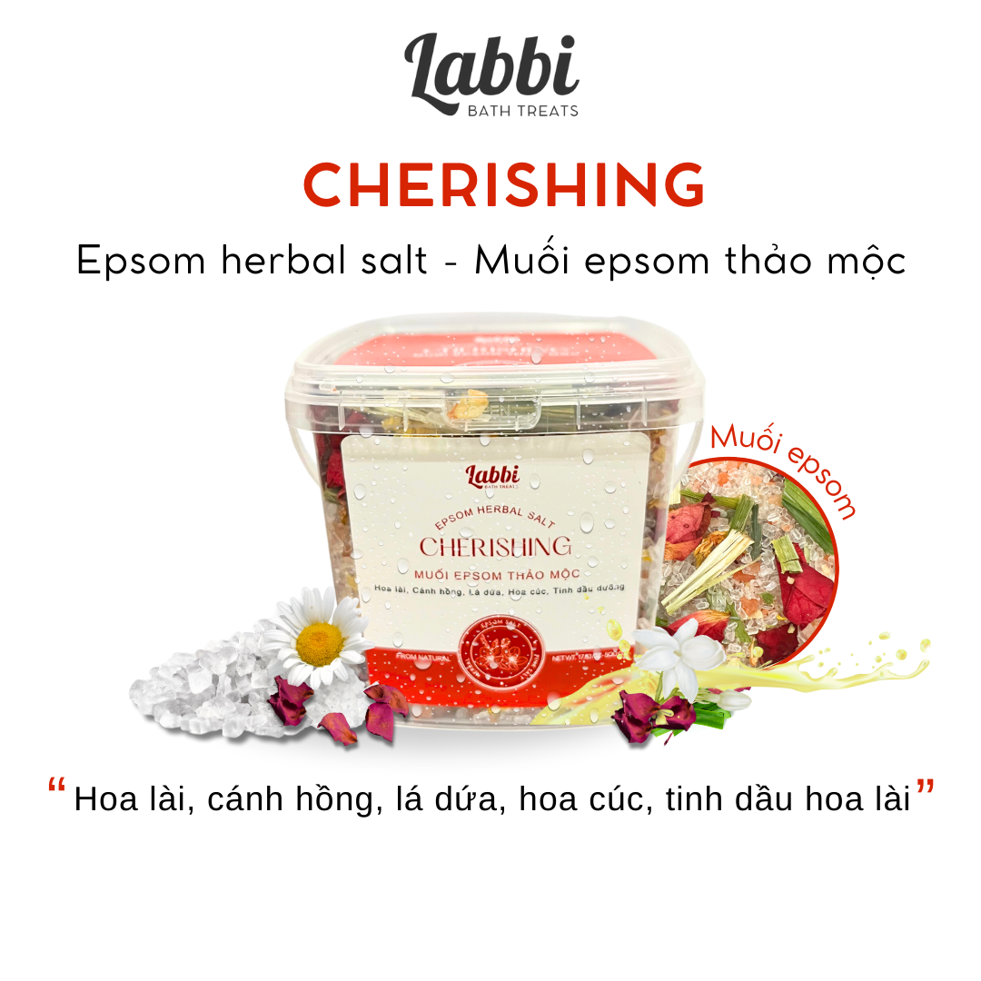 CHERISHING - Muối epsom thảo mộc [Labbi Bathtreats] Epsom herbal salt