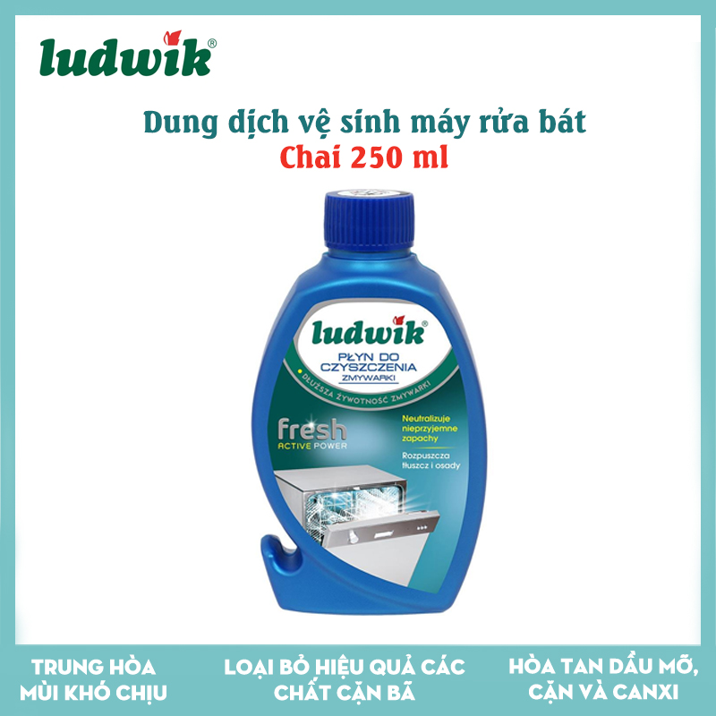 Dung dịch vệ sinh máy rửa bát Ludwik 250ml, xuất xứ Ba Lan