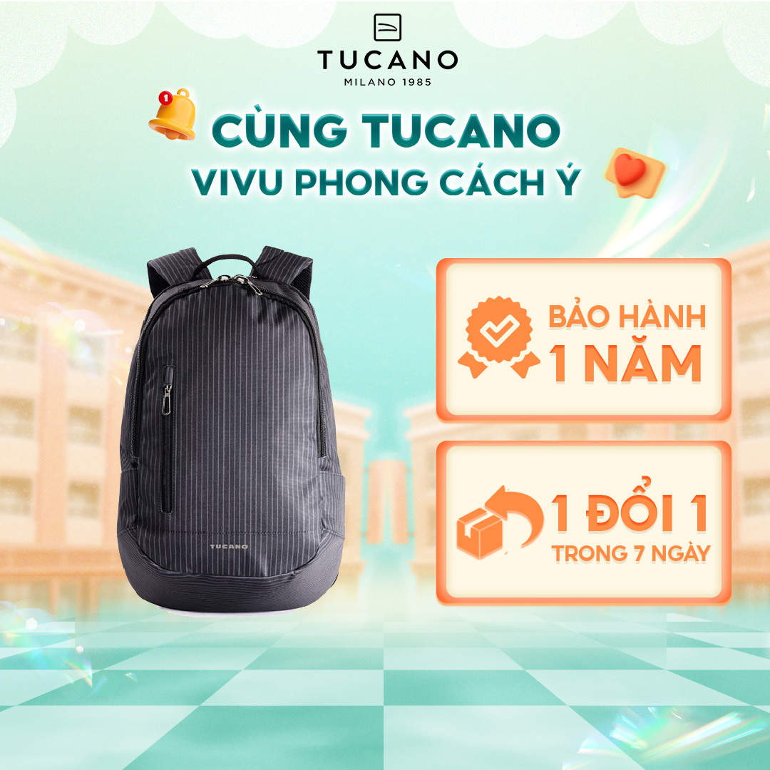 Balo Laptop/ Macbook Tucano Magnum Gessato phong cách thời trang cá tính 15 inch