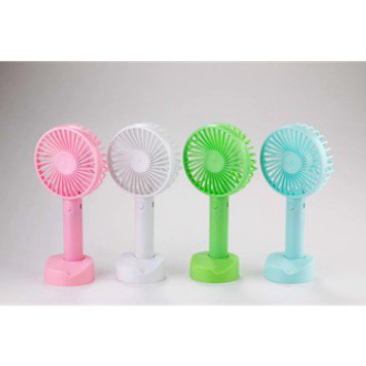 Quạt cầm tay mini kèm đế để điện thoại ,3 tốc độ gió kèm pin siêu mát có đế để bàn ( Có chọn màu) đã kèm pin