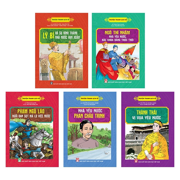 Fahasa - bộ truyện tranh lịch sử: phạm ngũ lão + phan châu trinh + lý bí + thành thái + ngô thì nhậm