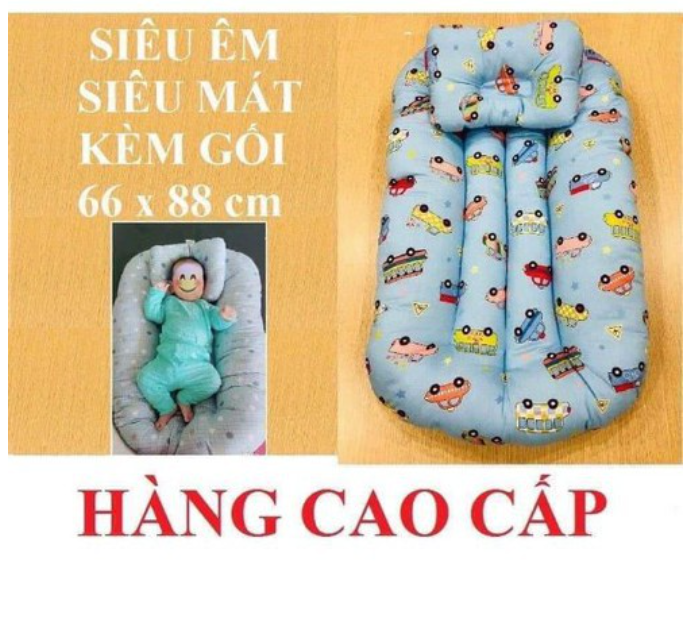 Đệm ngủ thông minh cho bé vải cotton