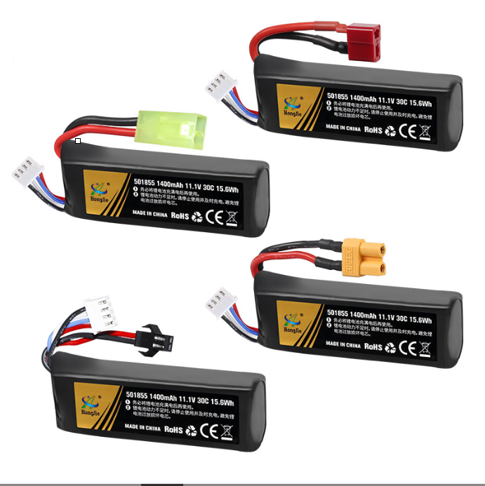 Pin dùng cho sung 11.1v 1400mah xả 30c 501855 sung nerf - đạn mềm - sung nước