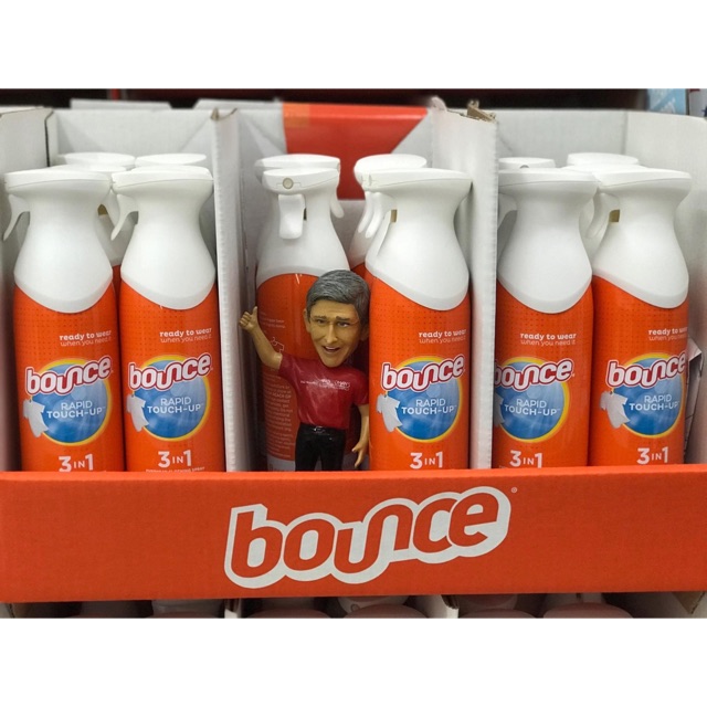 Xịt thẳng thơm quần áo Bounce mùi Việt kiều Mỹ - [CHUẨN MỸ] XỊT THẮNG VÀ THƠM QUẦN ÁO 3 IN 1 BOUNCE RAPID TOUCH UP 275GR