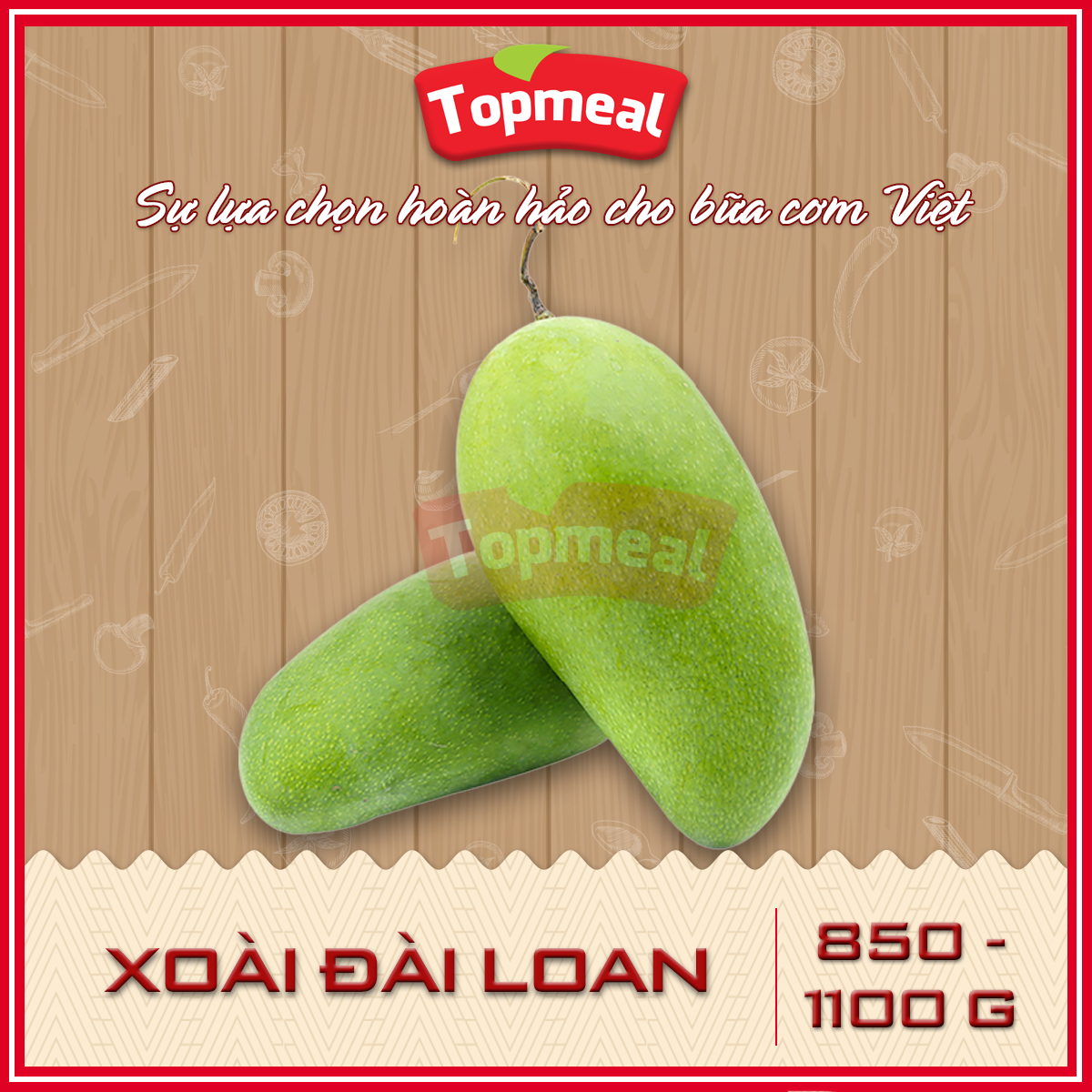 HCM - Xoài Đài Loan (0.85 - 1.1 kg) (Giao xanh/chín ngẫu nhiên tùy đợt hàng) - [Giao nhanh TPHCM]