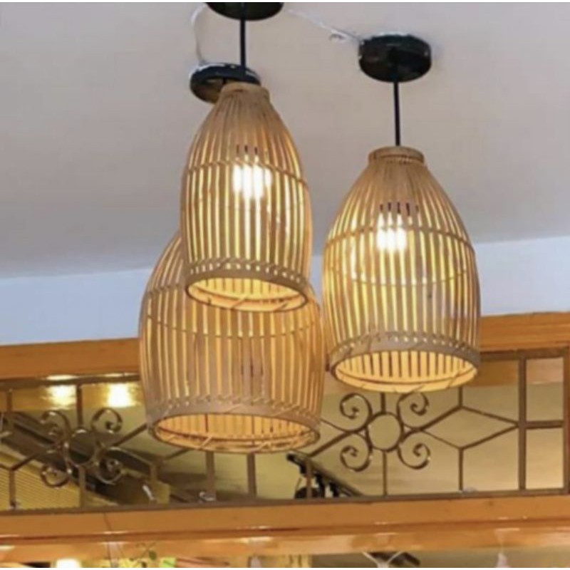 Chao đèn mây tre dáng khum thả trần-lh 0978945425- lh 097894525