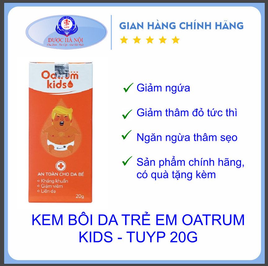 Oatrum Kids - Gel bôi hăm da, tràm sữa, mụn nhọt cho bé