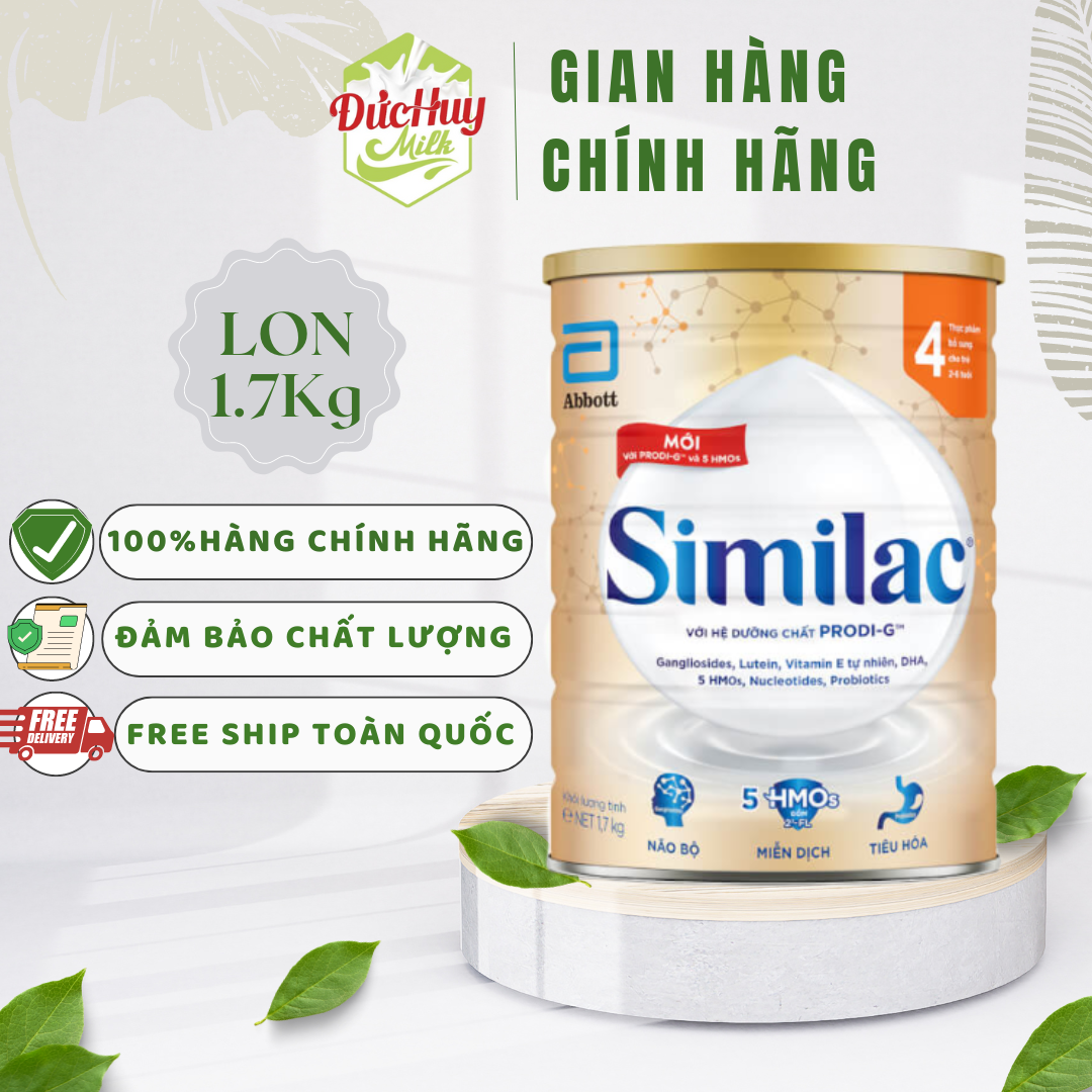 Sữa bột similac 4 1.7kg/lon dinh dưỡng 5g mới