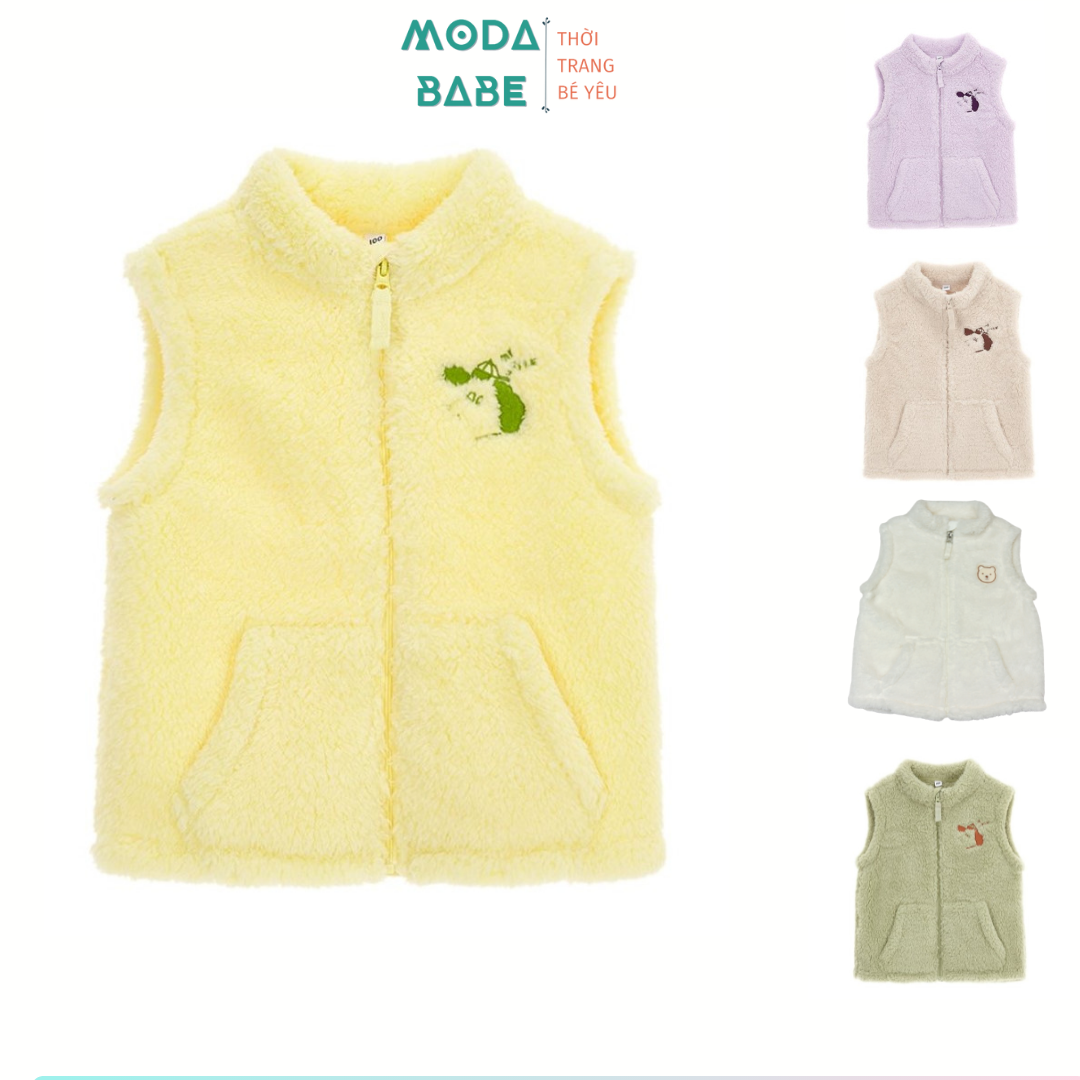 Áo gile lông cừu cho bé trai bé gái xuất Hàn dư xịn-MDA2610