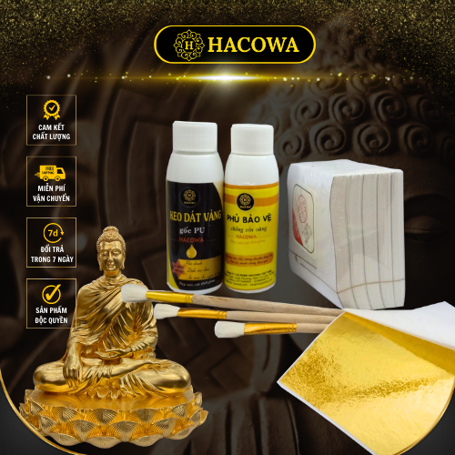 Combo dát vàng siêu tiện lợi gói BASIC dành cho người sử dụng ít, chuyên dùng dát vàng đồ thủ công mỹ nghệ, đồ thờ, đồ dùng cá nhân, tượng phật