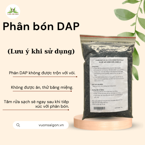 Phân DAP 18-46-0 (gói 1kg) kích mầm nụ hoa, bón kích trái(Vườn Sài Gòn - Vuon Sai Gon)