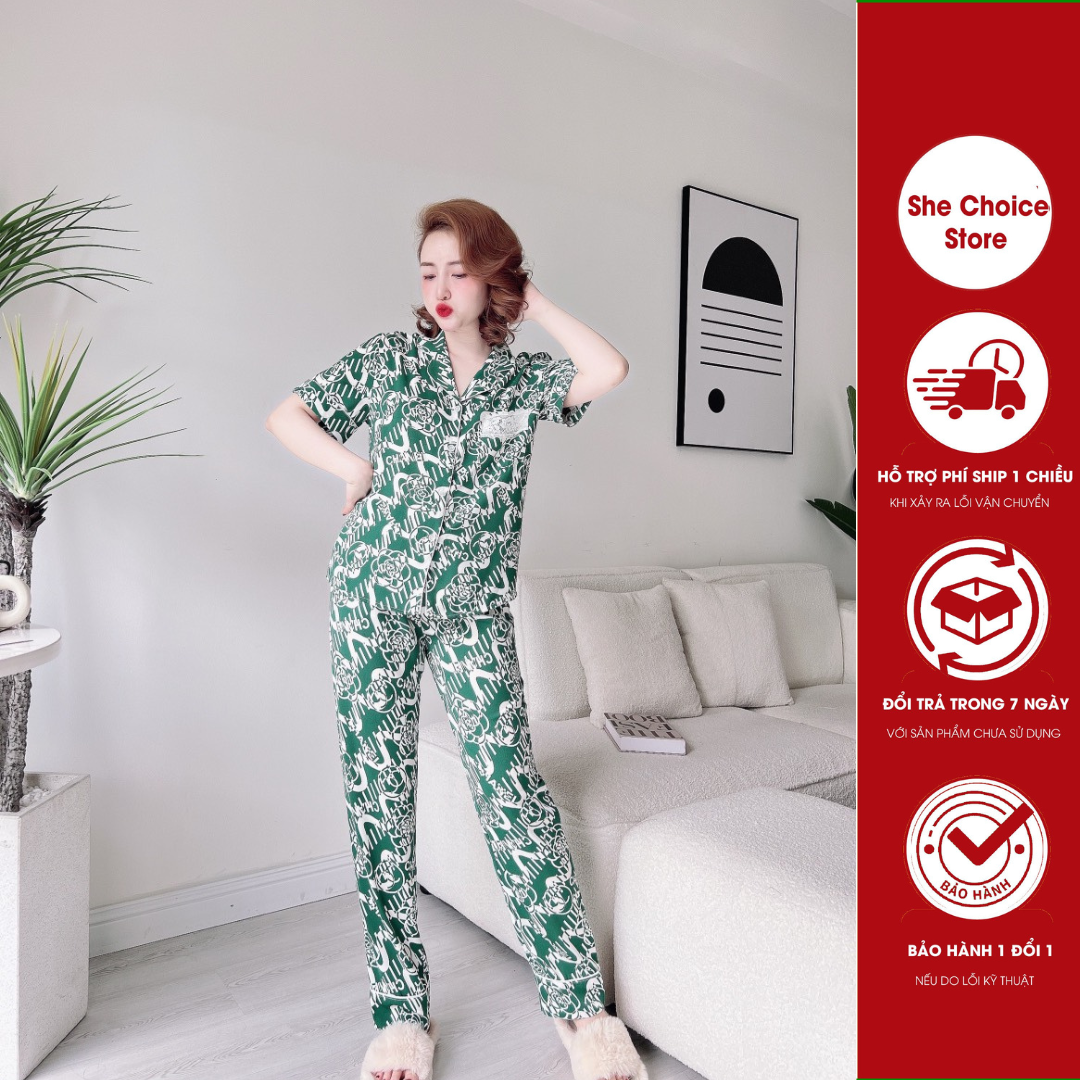 Set bộ lụa mango nữ freesize đến 60kg chất vải mềm mịn họa tiết độc đáo phong cách nhẹ nhàng tinh tế