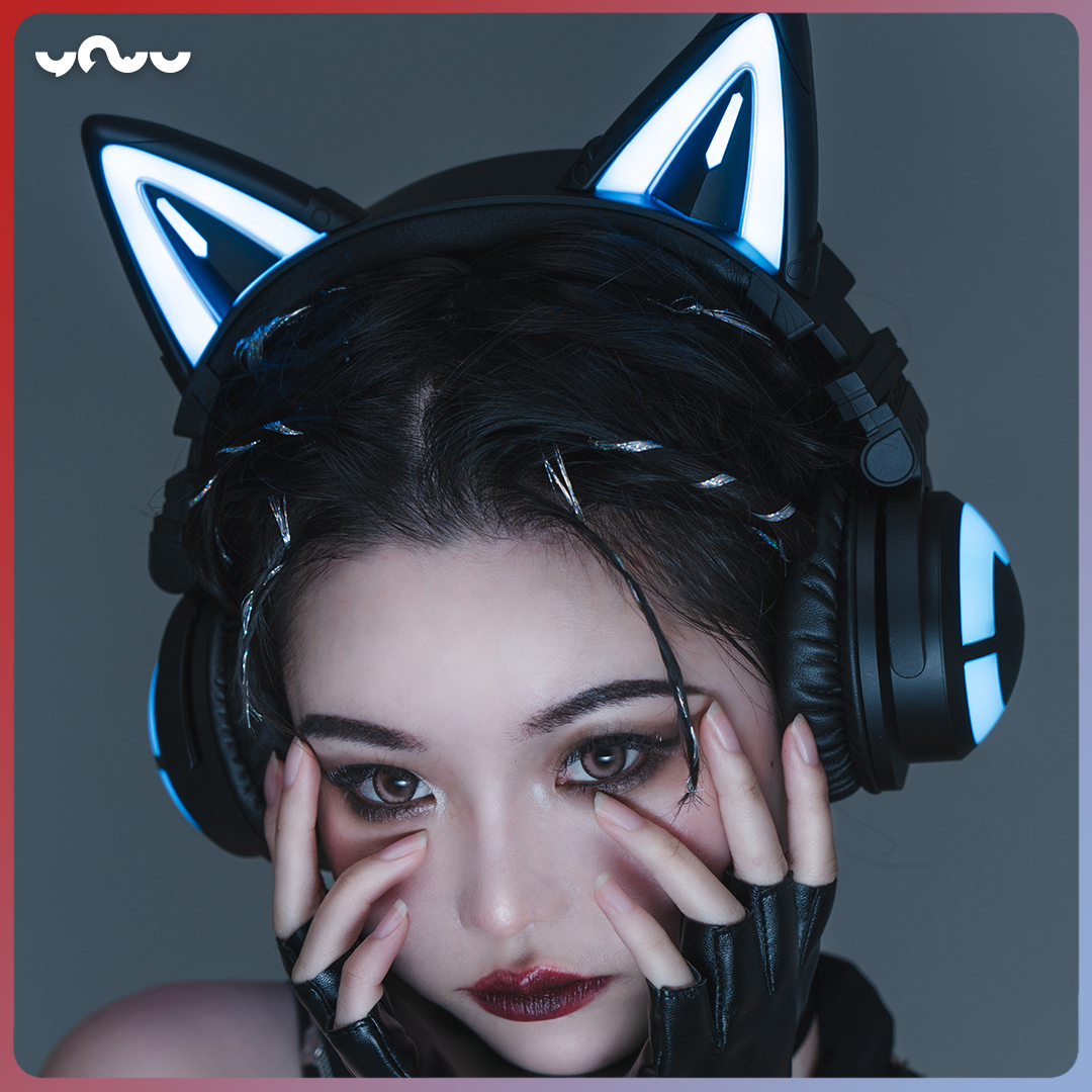 Tai Nghe Tai Mèo Yowu 3G LED RBG Bluetooth Giảm Tiếng Ồn Headphones True Wireless Tối Ưu Cho Gaming & Livestream
