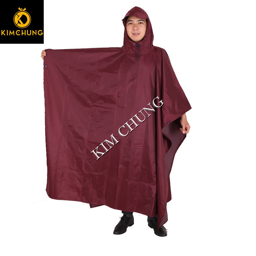 [HCM]Áo mưa xẻ tà vải dù đài loan cao cấp không thấm nước bigsize khổng lồ (mẫu không tay áo)