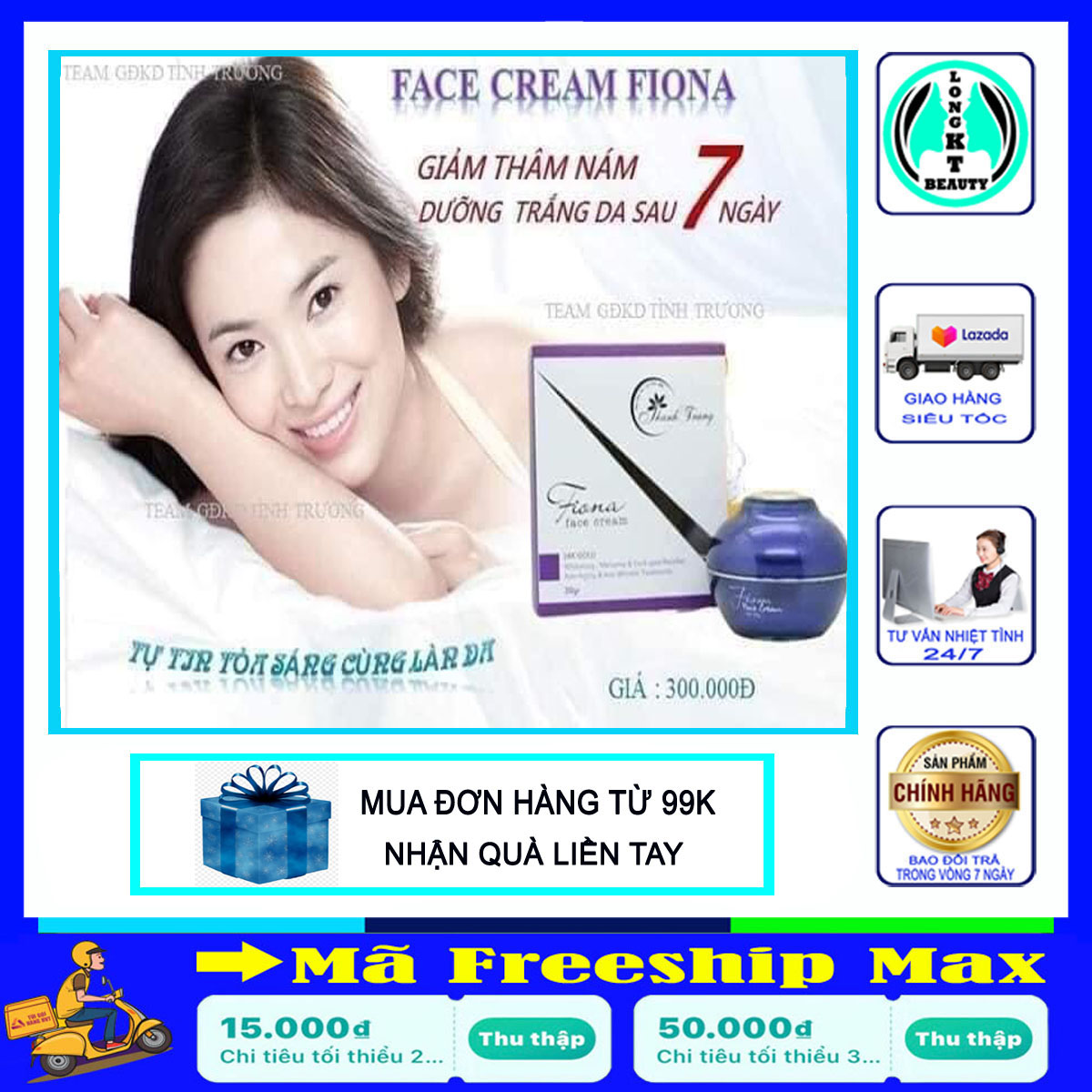 Kem Fiona Face Mỹ phẩm Thanh Trang 30gr