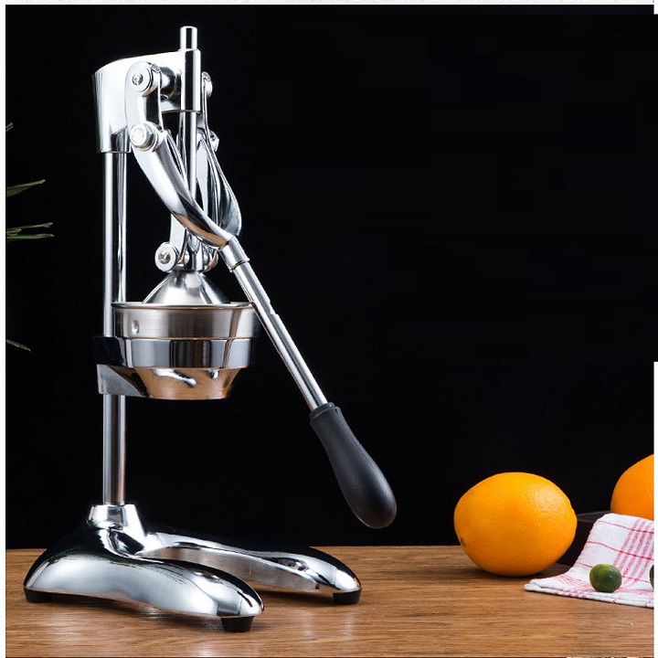 Máy ép cam bằng tay inox loại lớn tặng kèm 1 cây gắp đá inox rainy
