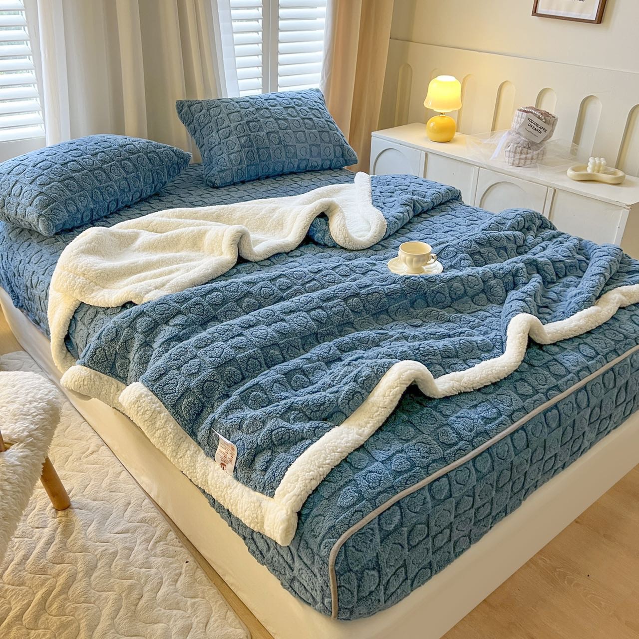   RẺ ĐẸP  CHĂN GA GỐI NỈ NHUNG LÔNG CỪU DỆT TIM NHẬP KHẨU CAO CẤP FULL MÀU 