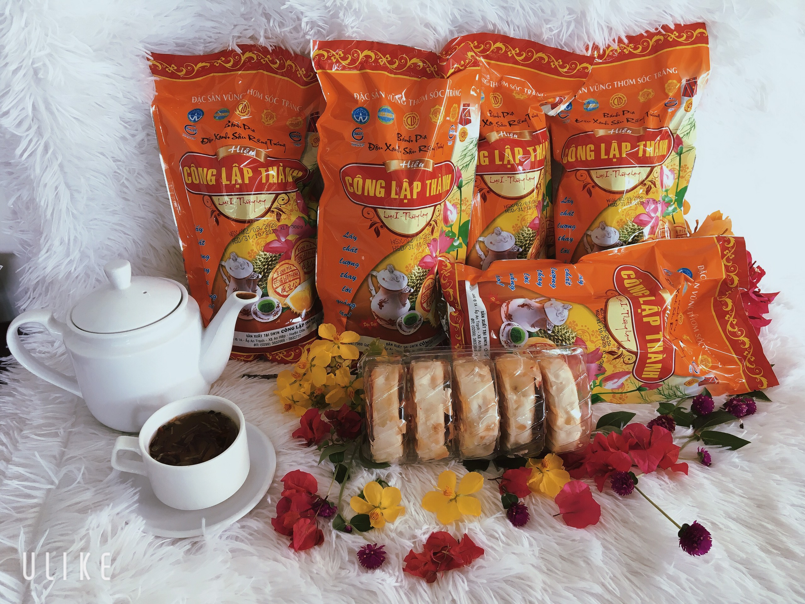 Combo 5 Bánh Pía Đậu Xanh Sầu Riêng Trứng muối ( 500g x 5) Công Lập Thành