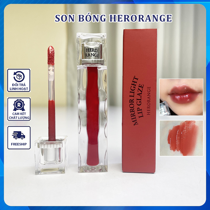 Son bóng , Son dưỡng môi Herorange mềm mịn có màu lâu trôi, chống khô nứt môi, dưỡng ẩm làm mềm và ngừa thâm môi