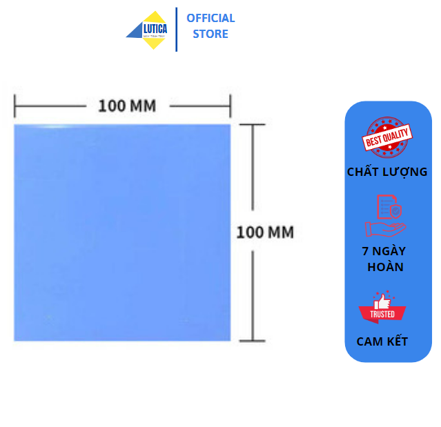Miếng tản nhiệt Thermal Pad dùng để tản nhiệt Chip cpu hoặc chip VGA loại tốt 3w 100mm x 100mm dày 1mm