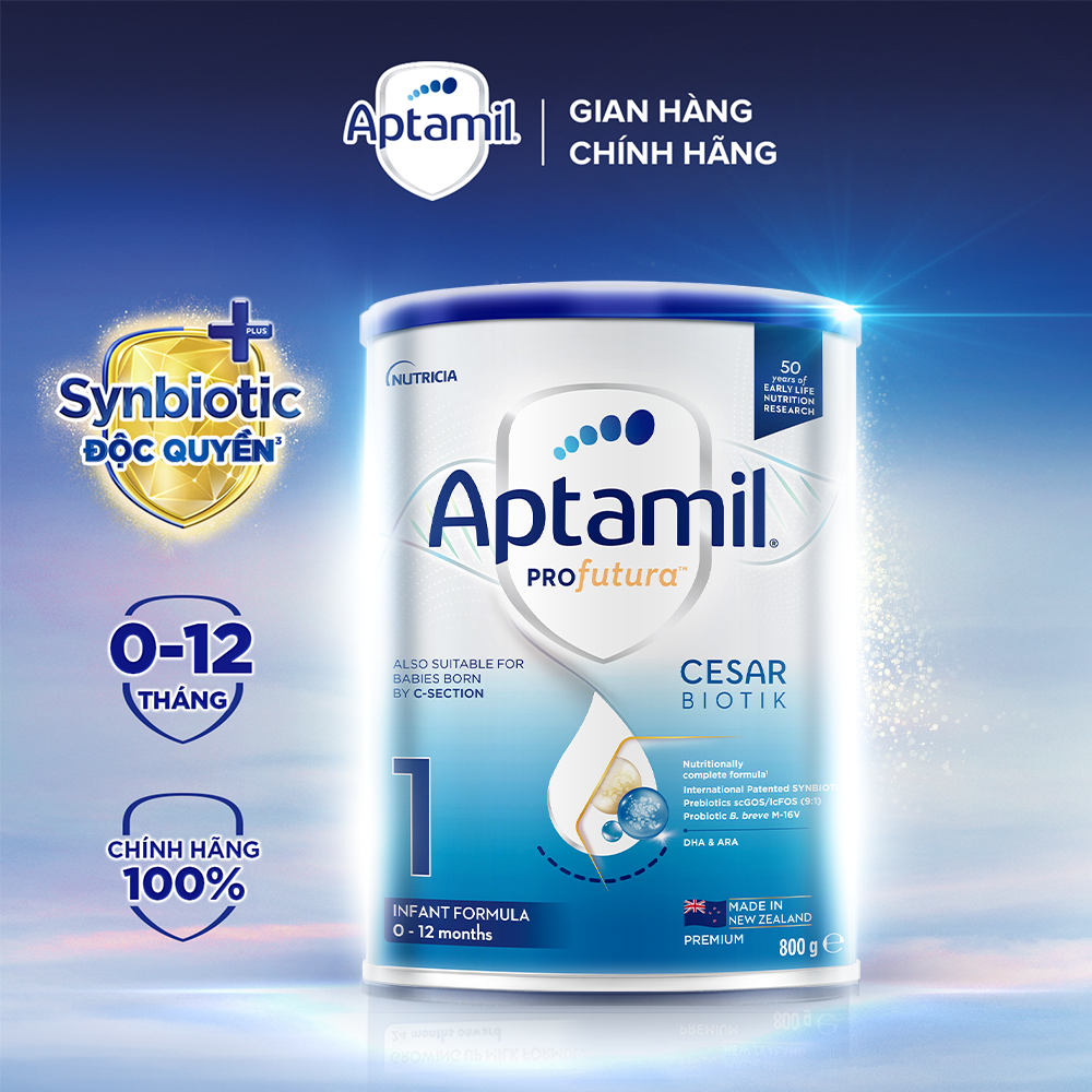 Sữa bột Aptamil Profutura hộp thiếc số 1 (800g) cho bé 0-12 tháng tuổi