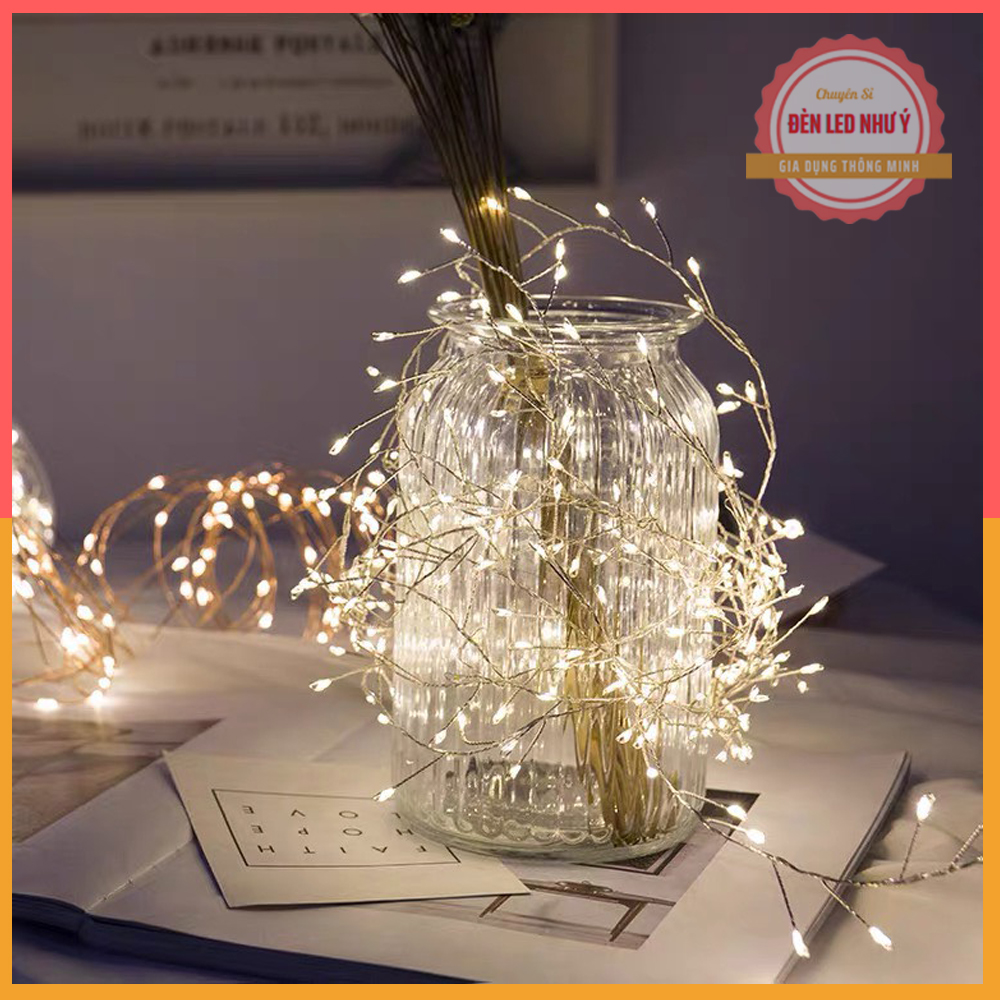 Đèn led trang trí đom đóm 10m 300 bóng - đèn trang trí decor phòng ngủ, đèn fairy light, đèn led đom đóm gia dụng như ý