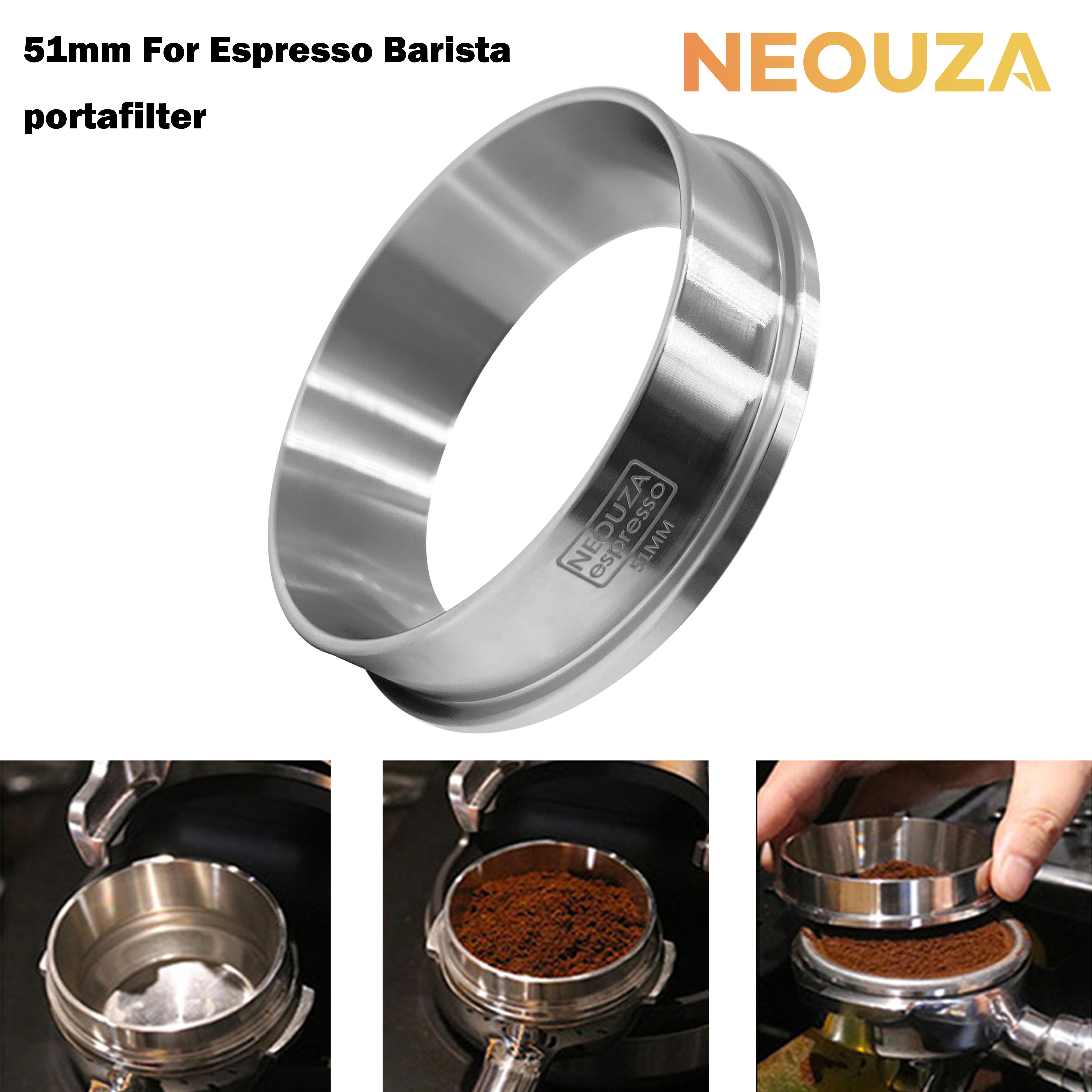 NEOUZA Vòng Phễu Định Lượng Cà Phê Espresso Bằng Thép Không Gỉ 51Mm 53Mm 58Mm Phù Hợp Cho Bộ Lọc Espresso Barista Bộ Lọc Cầm Tay
