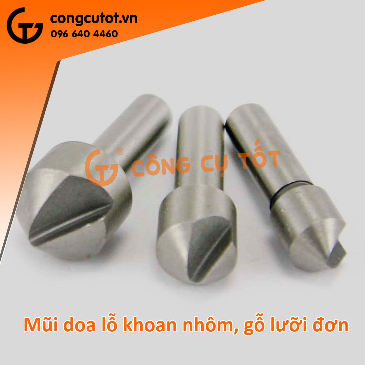 Bộ 3 mũi doa lỗ khoan nhôm, gỗ lưỡi đơn 10-16mm