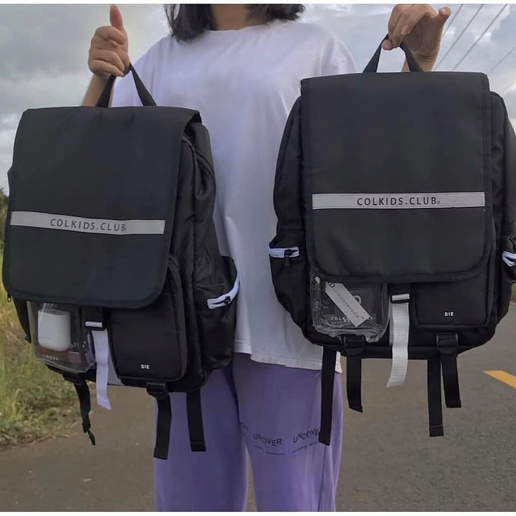 [HCM][BAO RẺ 30K] Balo colkids ss3 viền phản quang Unisex phong cách Hàn Quốc đi học  đi chơi  du lịch cự ngầu