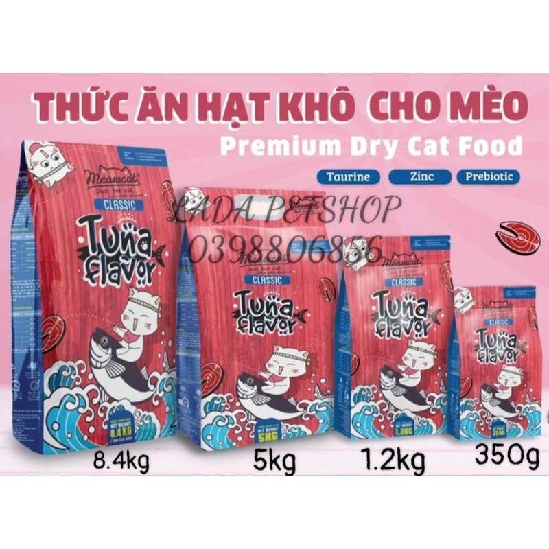 Hạt thức ăn khô Meowcat cho mèo mọi lứa tuổi gói 1.2kg