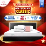 [MUA 1 TẶNG 7] Nệm Cao Su Non Classic Vạn Xuân Êm Ái Siêu Đàn Hồi Thông Thoáng Thoải Mái, Thiết Kế Hai Mặt Lỗ Tròn Giúp Thông Thoáng Cực Tốt, Nệm Giữ Được Mức Đàn Hồi Hoàn Hảo, Không Gây Dị Ứng, Khó Chịu Khi Sử Dụng