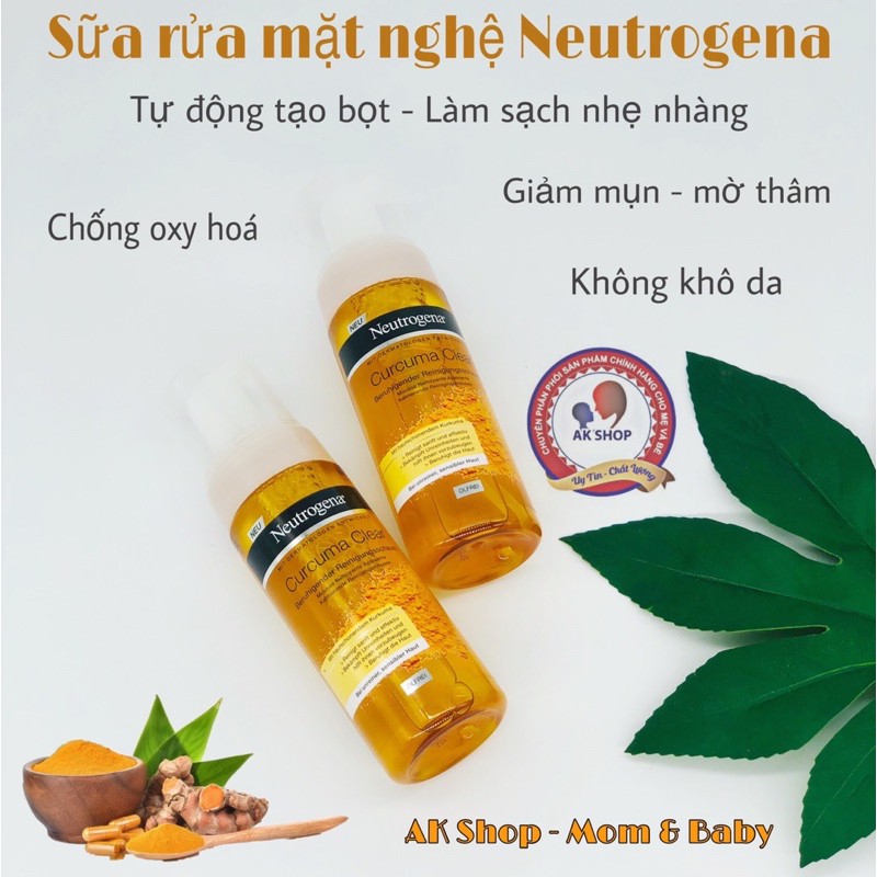 Sữa rửa mặt tạo bọt neutrogena 150ml hàng pháp