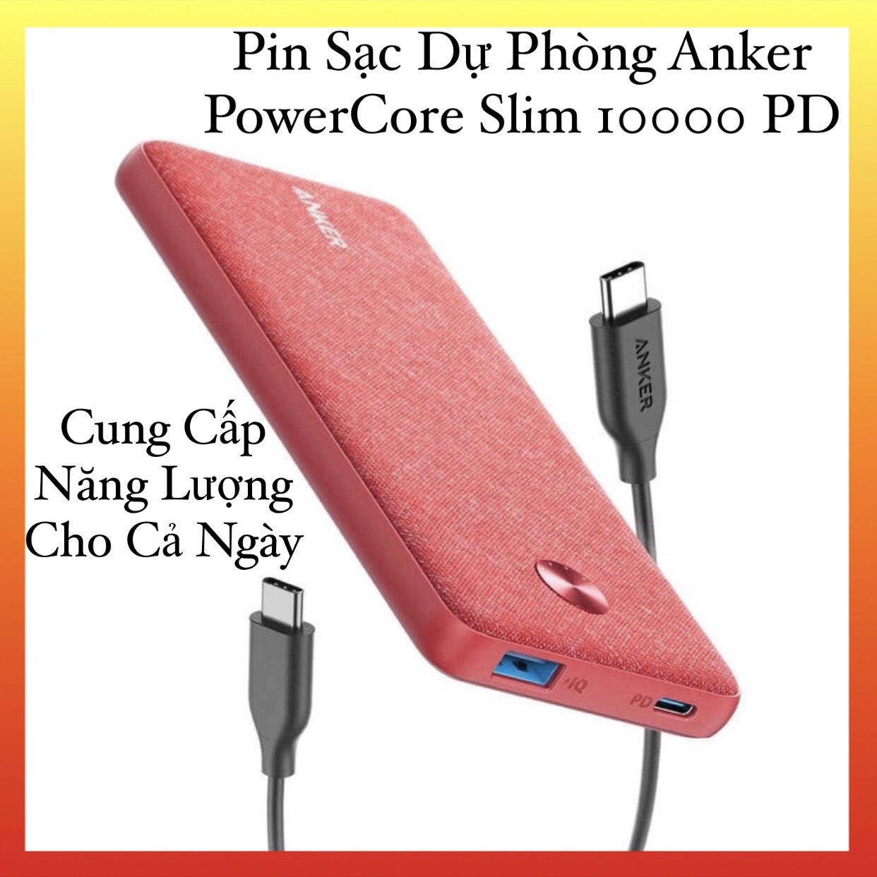 Sạc dự phòng anker powercore slim 10000pd - anker powercore iii sense 10k