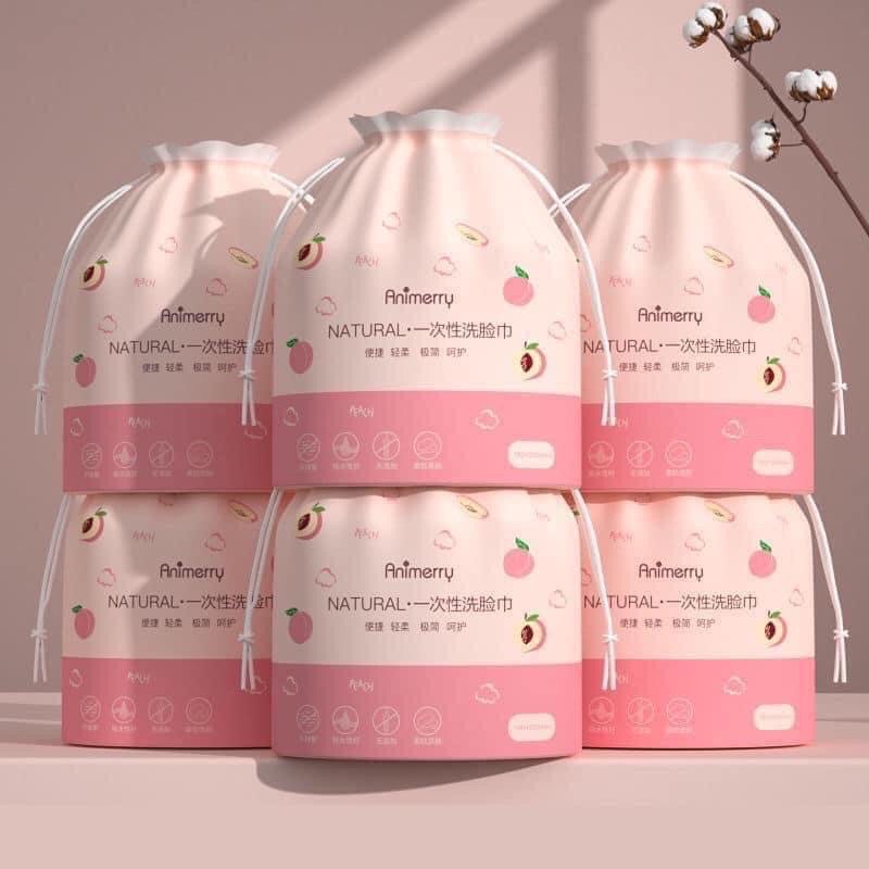 Khăn lau mặt dùng 1 lần lau khô lau ướt , khăn giấy cotton lau mặt khô dùng 1 lần