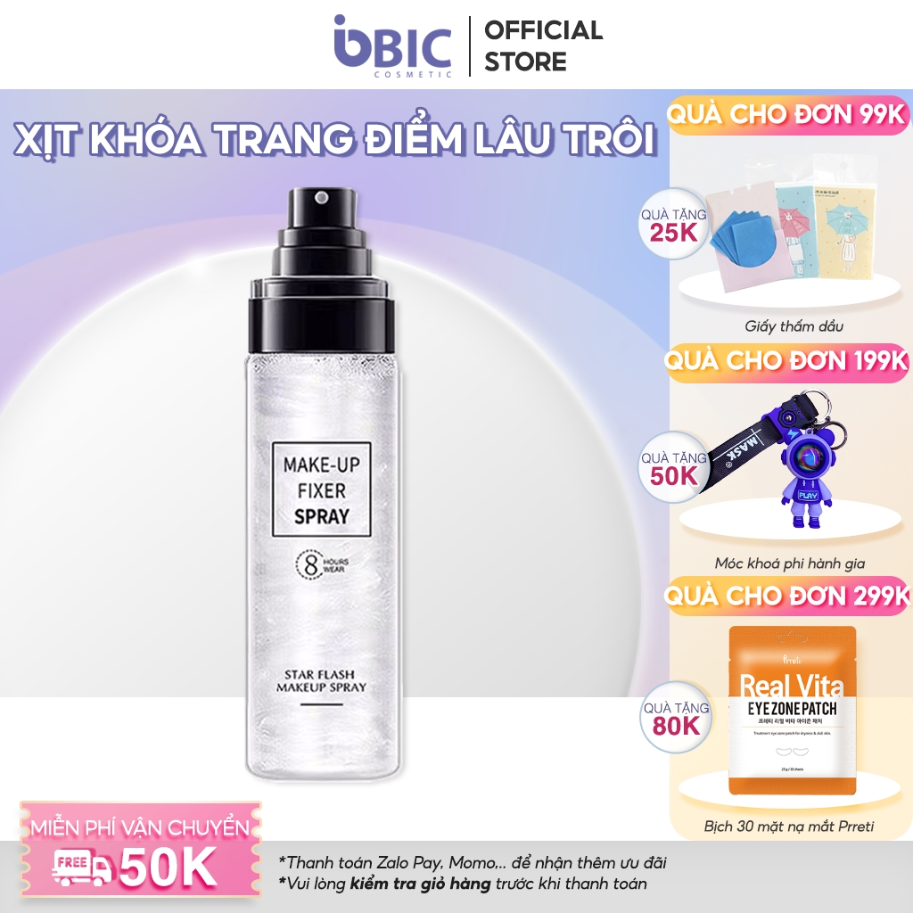 Xịt khóa lớp nền trang điểm KÈM QUÀ TẶNG Makeup giữ lớp trang điểm lâu trôi bắt sáng chính hãng nội địa Trung không gây kích ứng da an toàn thích hợp cho cả nam và nữ - XKN