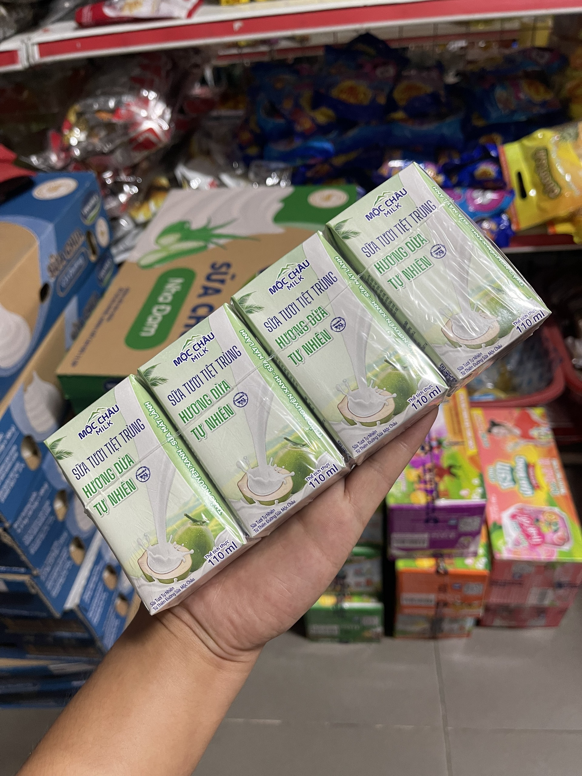 Sữa tươi mộc châu lốc 4 hộp x 110ml