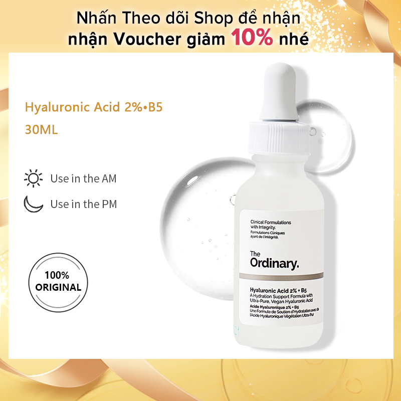 The Ordinary chính hãng phục hồi da Serum Hyaluronic Acid 2% + B5-30ml,Essence dưỡng ẩm làm sáng phục hồi da