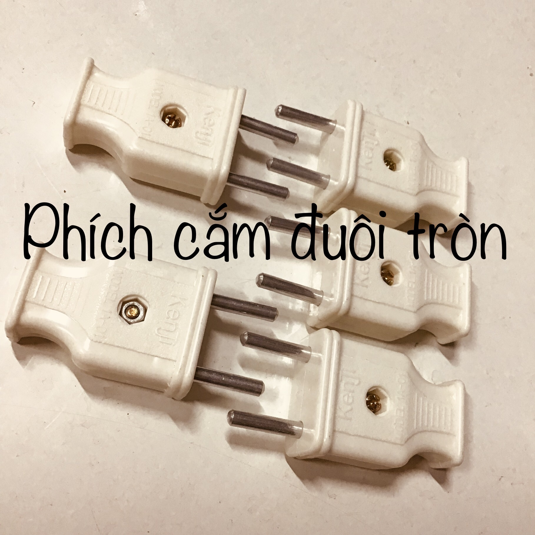 Combo 5 cái phích cắm điện chân tròn loại thường - Phích cắm đực