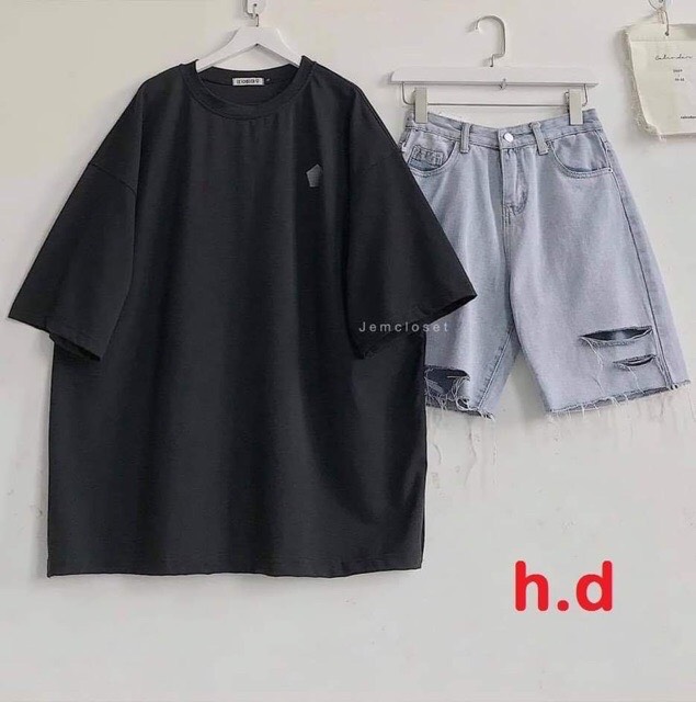 Sét áo lục giác + quần bò rách HĐ12